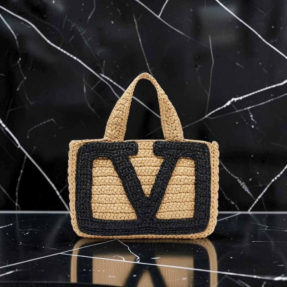 Valentino Garavani | Viva Superstar small raffia tote bag