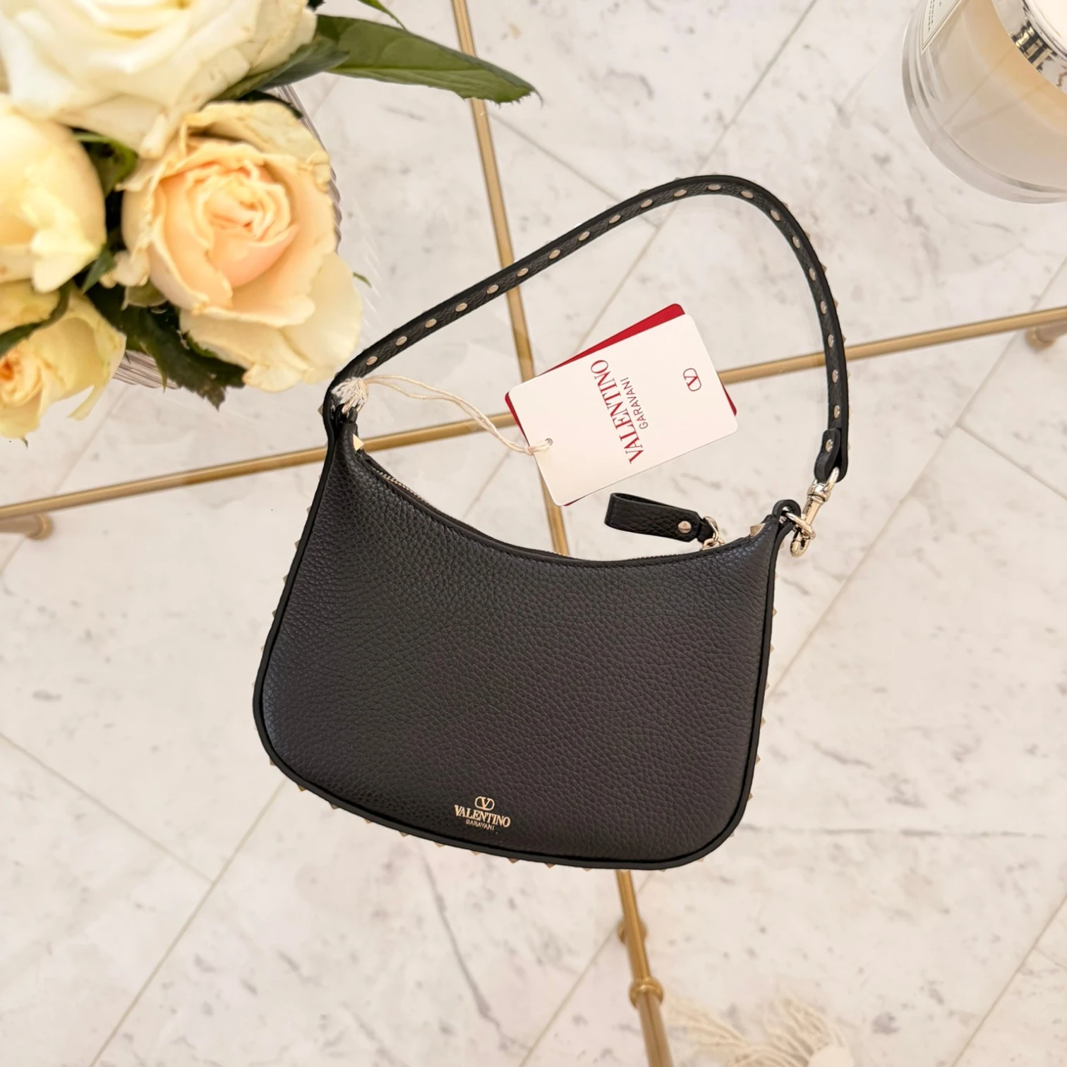 Valentino Garavani | Mini Rockstud bag in grainy calfskin