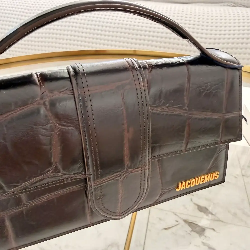 Jacquemus | The Large Bambino Croc Effect Flap Bag