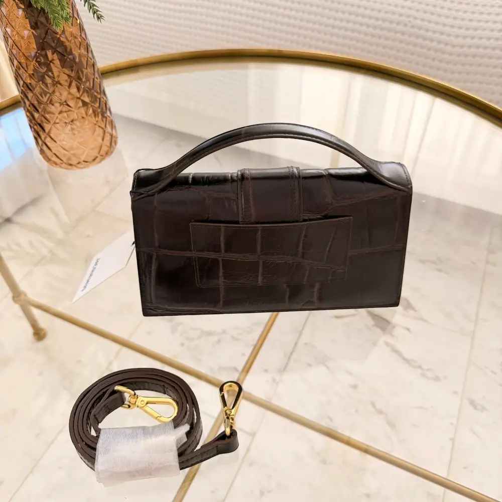 Jacquemus | The Large Bambino Croc Effect Flap Bag