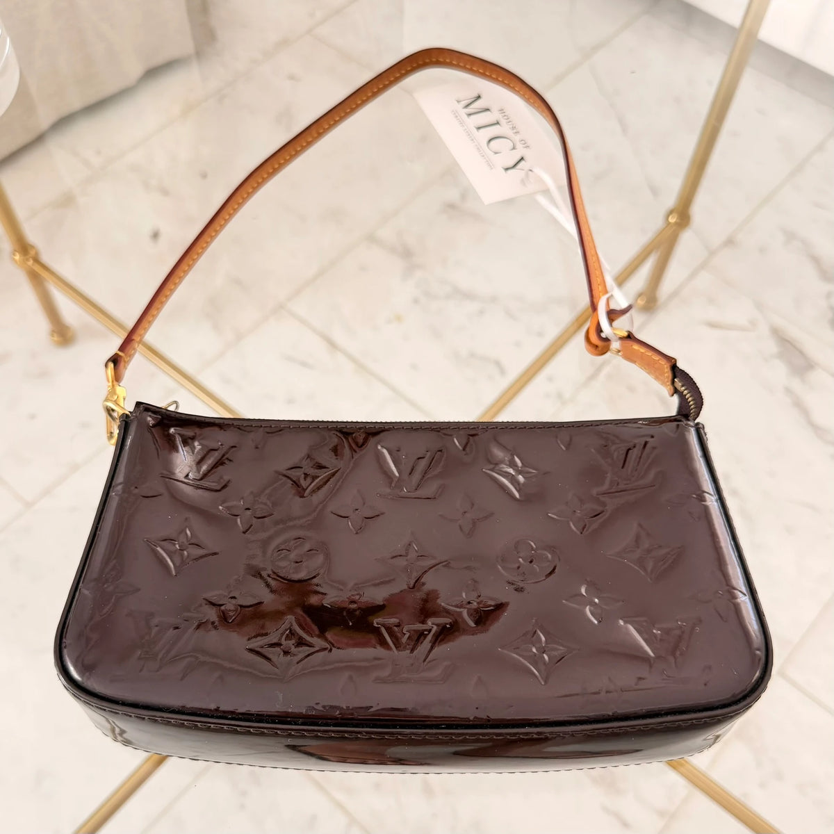 Louis Vuitton | 2013 Monogram Vernis Pochette Accessories shoulder bag