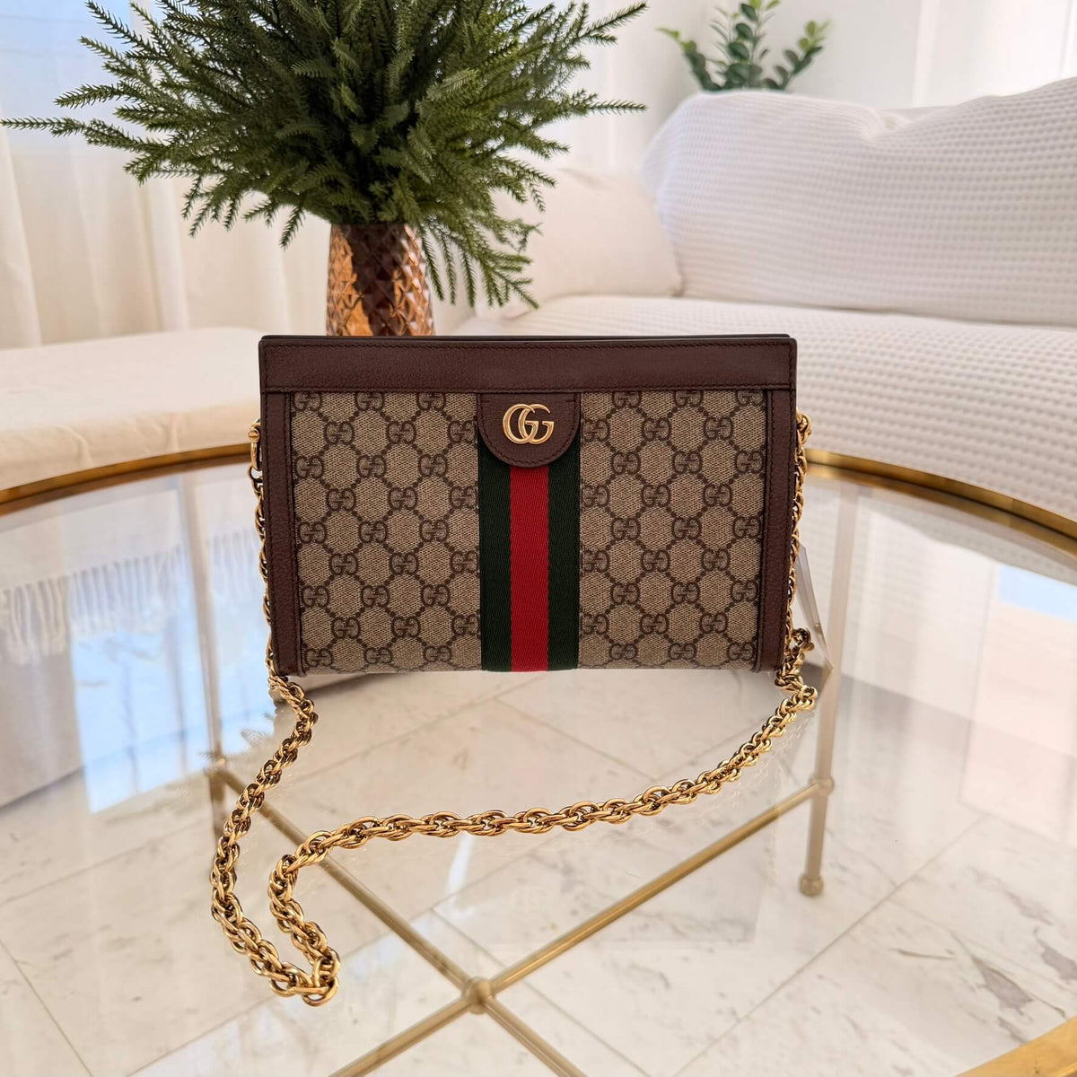 Gucci | GG Supreme Web Ophidia Chain Crossbody Bag