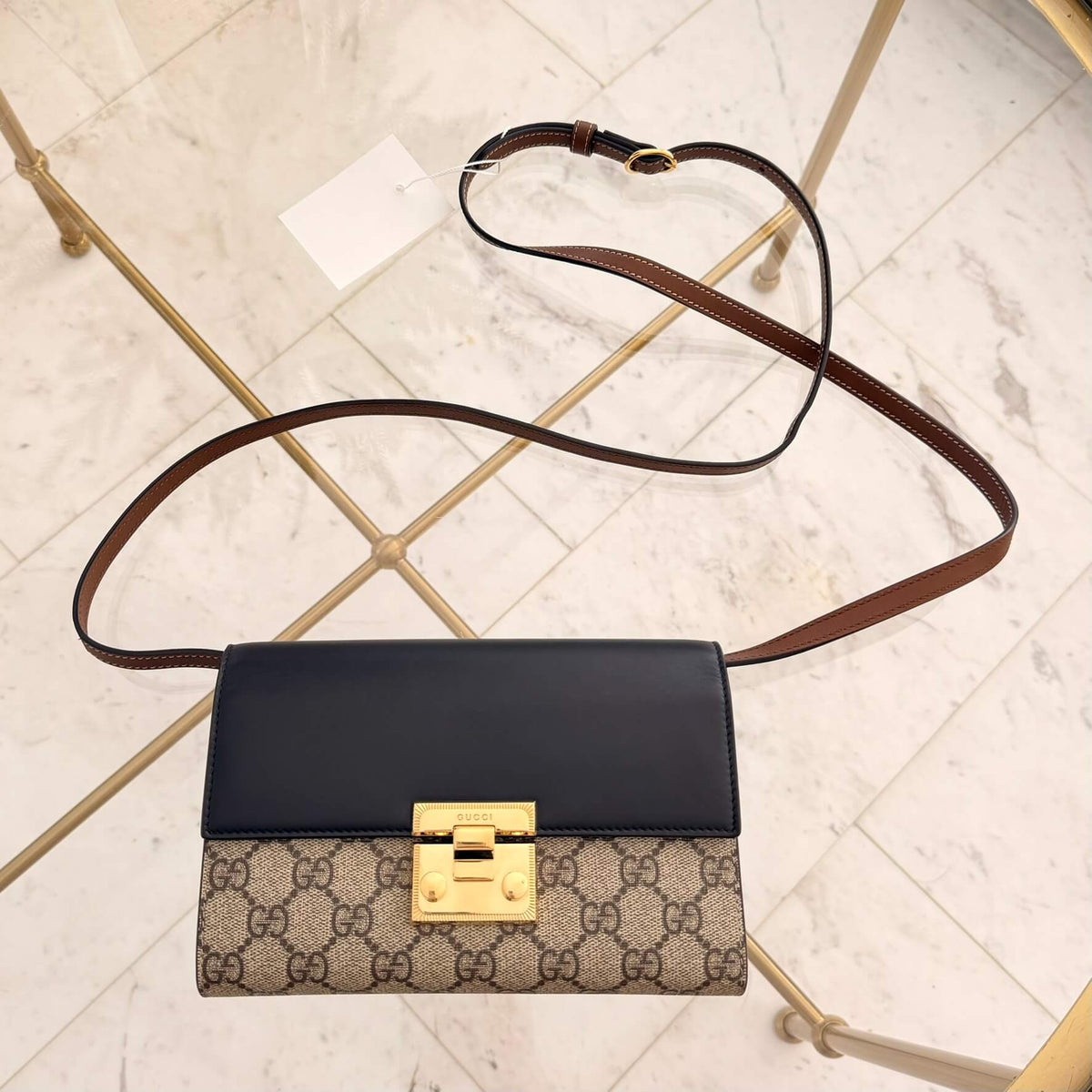 Gucci | Small GG Supreme Padlock Wallet on Strap