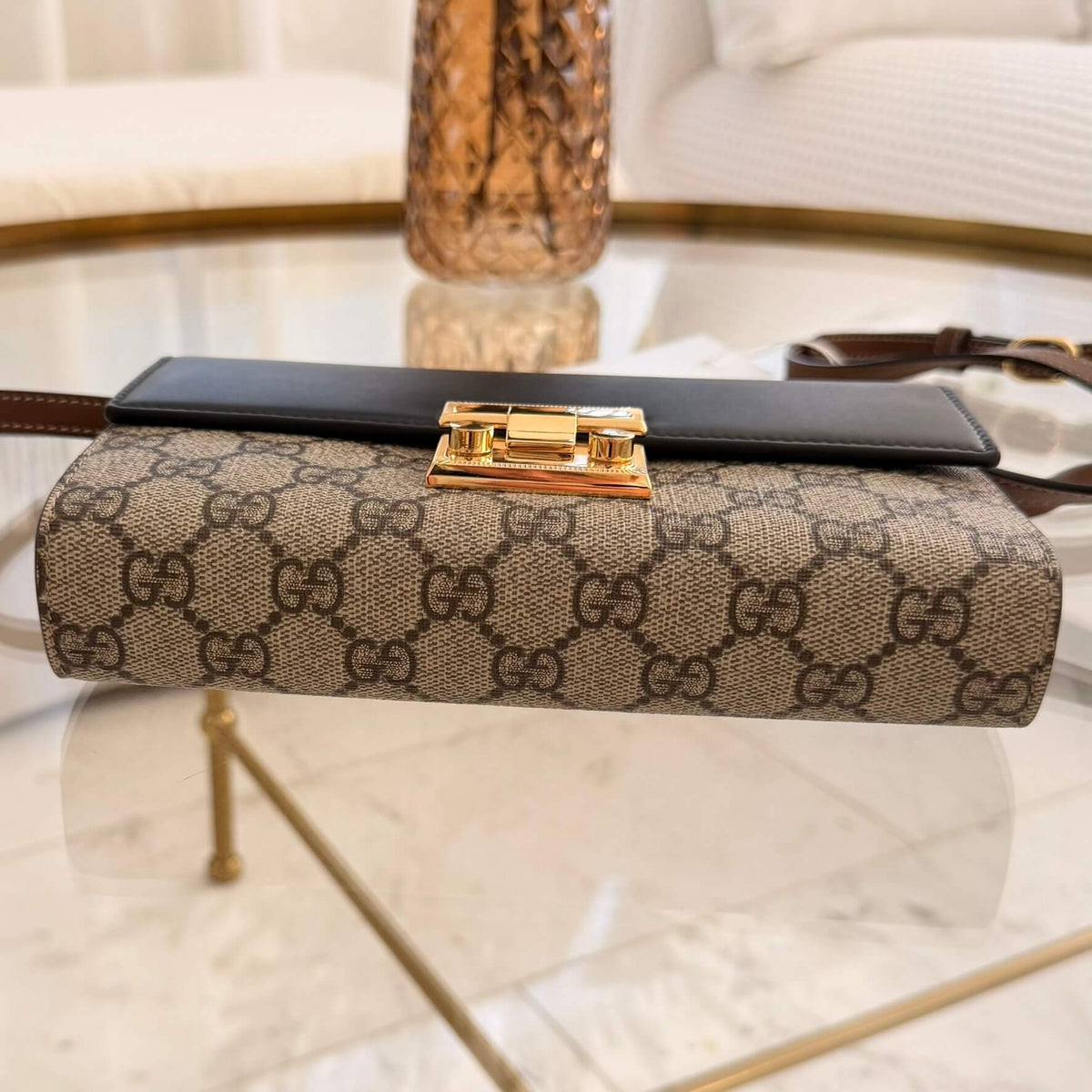 Gucci | Small GG Supreme Padlock Wallet on Strap