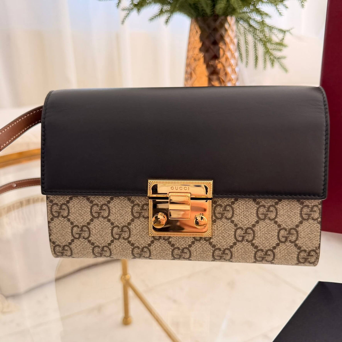 Gucci | Small GG Supreme Padlock Wallet on Strap