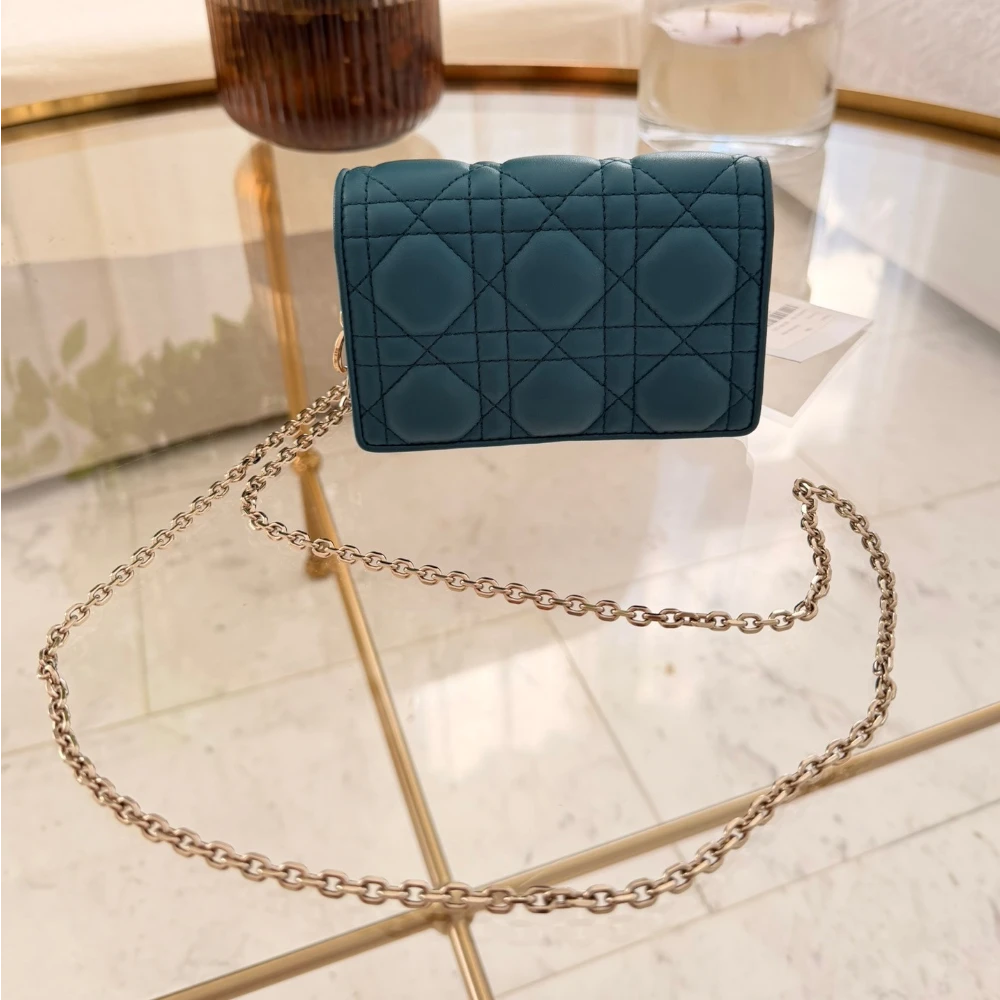 Dior | Lambskin Cannage Waist Pouch on Chain Crossbody Bag