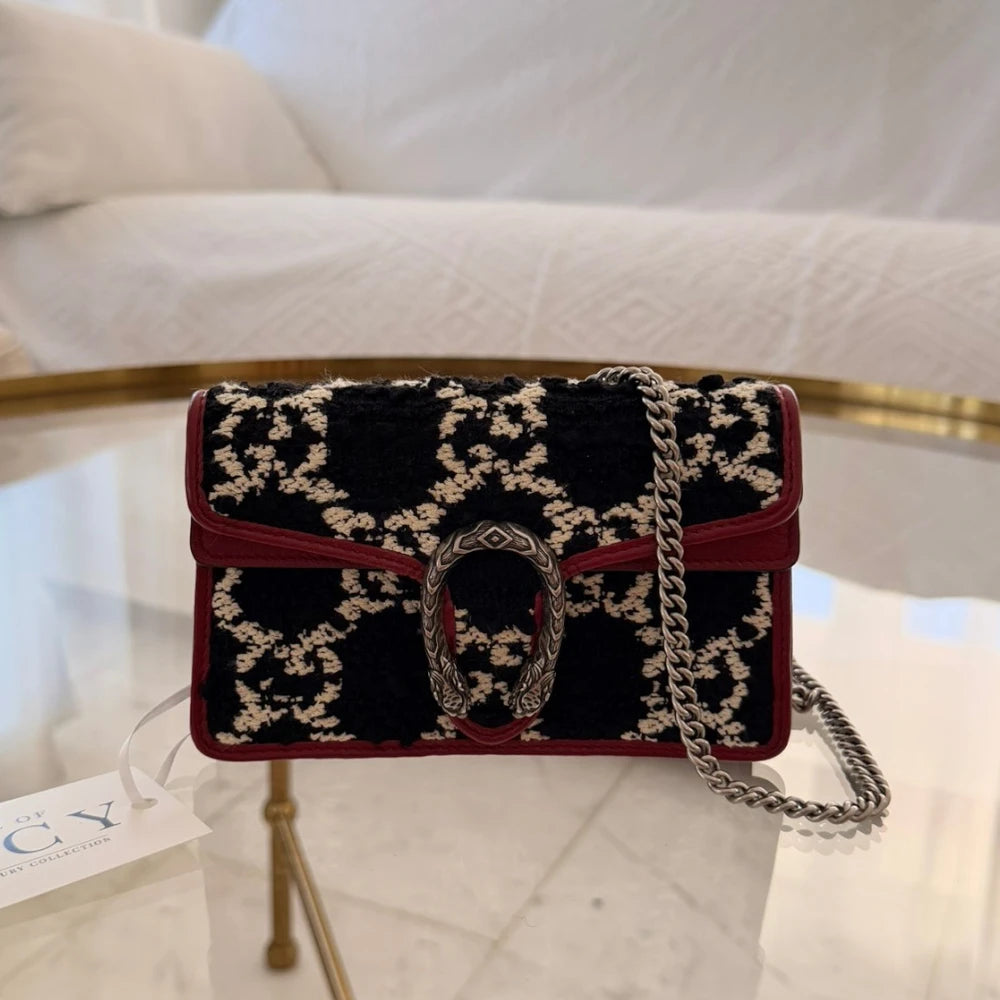 Gucci | Dionysus Super Mini GG Tweed Chain Crossbody Bag