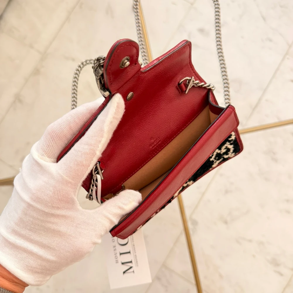 Gucci | Dionysus Super Mini GG Tweed Chain Crossbody Bag