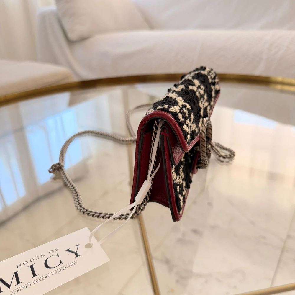 Gucci | Dionysus Super Mini GG Tweed Chain Crossbody Bag