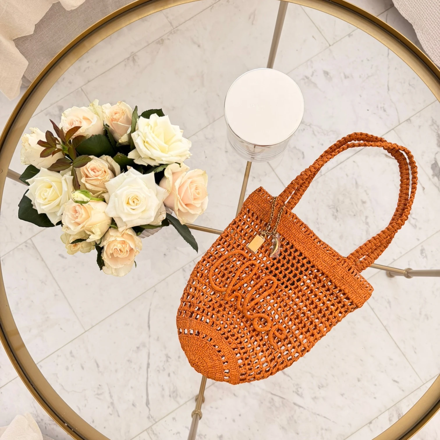 Chloé  | Summer Banana tote bag in raffia
