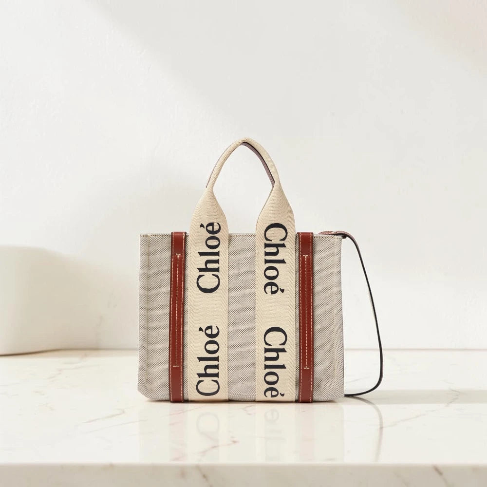 Chloé  | Woody small canvas tote bag