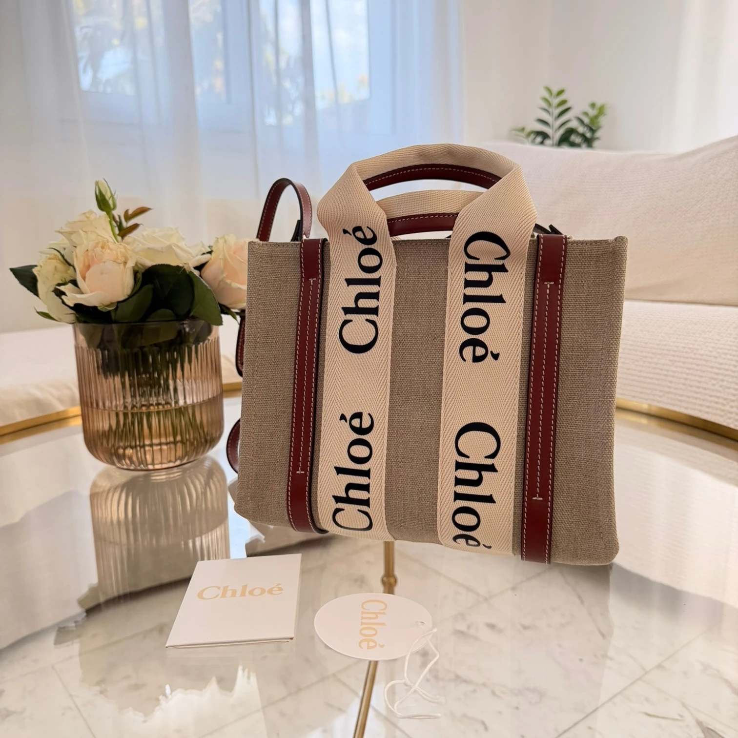 Chloé  | Woody small canvas tote bag