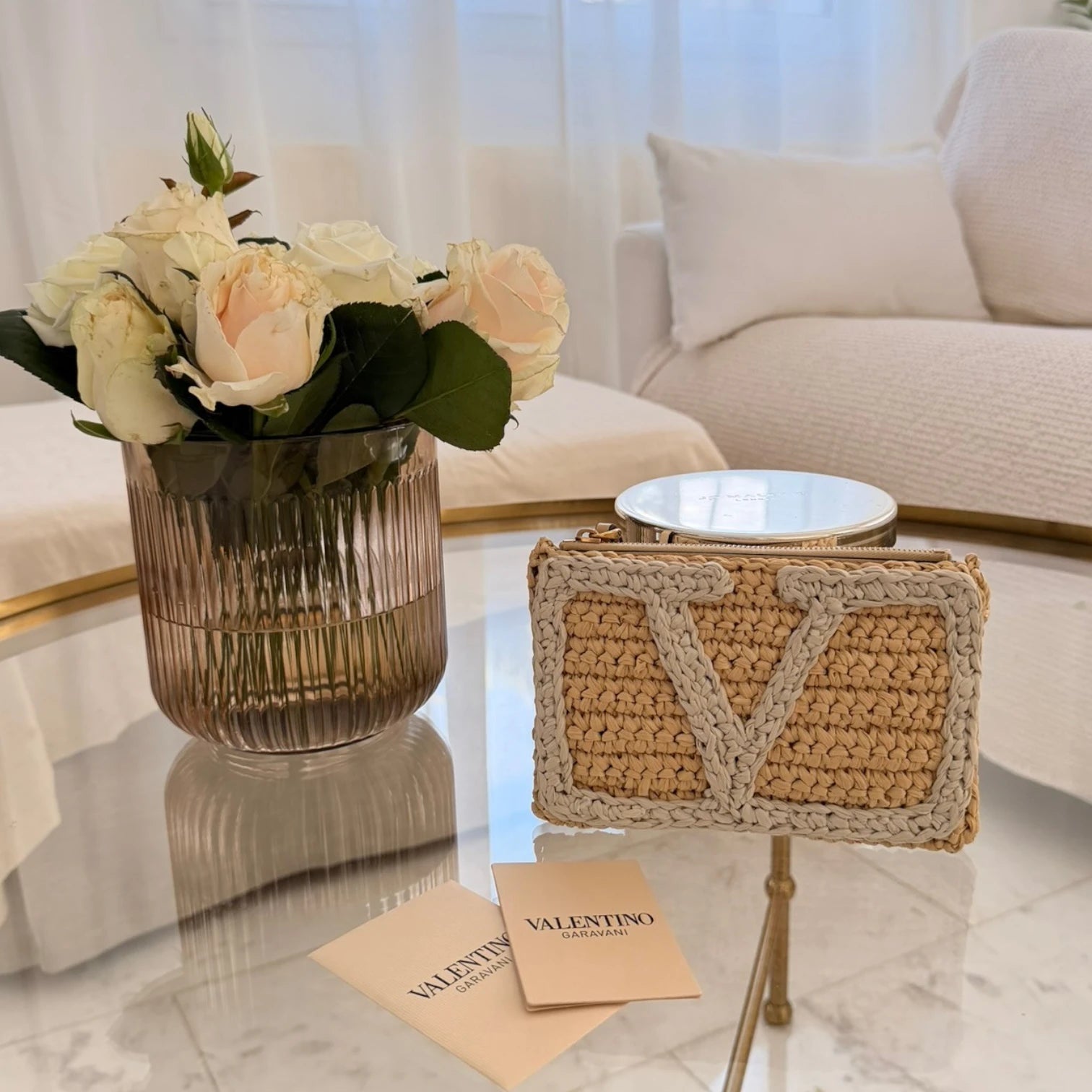 Valentino Garavani  | Viva Superstar small crochet clutch