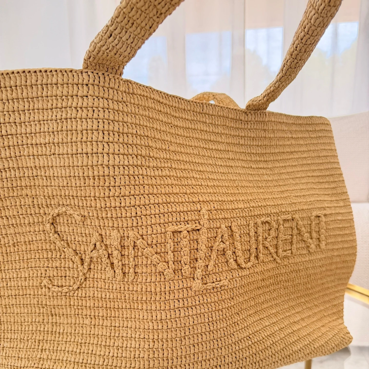 Saint Laurent  | Extra Large Raffia tote bag