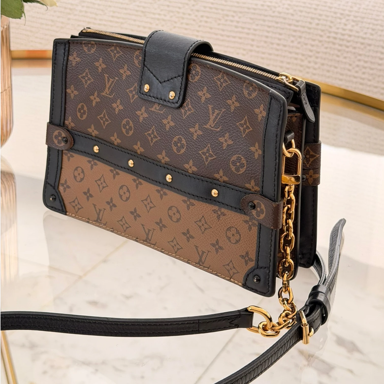 Louis Vuitton  | Monogram Reverse Trunk Clutch crossbody bag