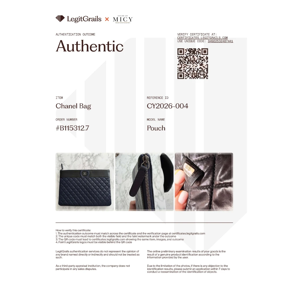 Chanel  | Large CC Bicolor Quilted Lambskin clutch bag