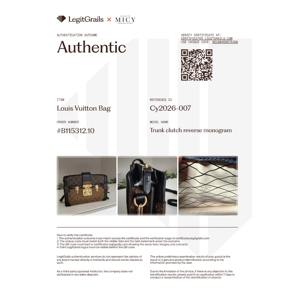 Louis Vuitton  | Monogram Reverse Trunk Clutch crossbody bag