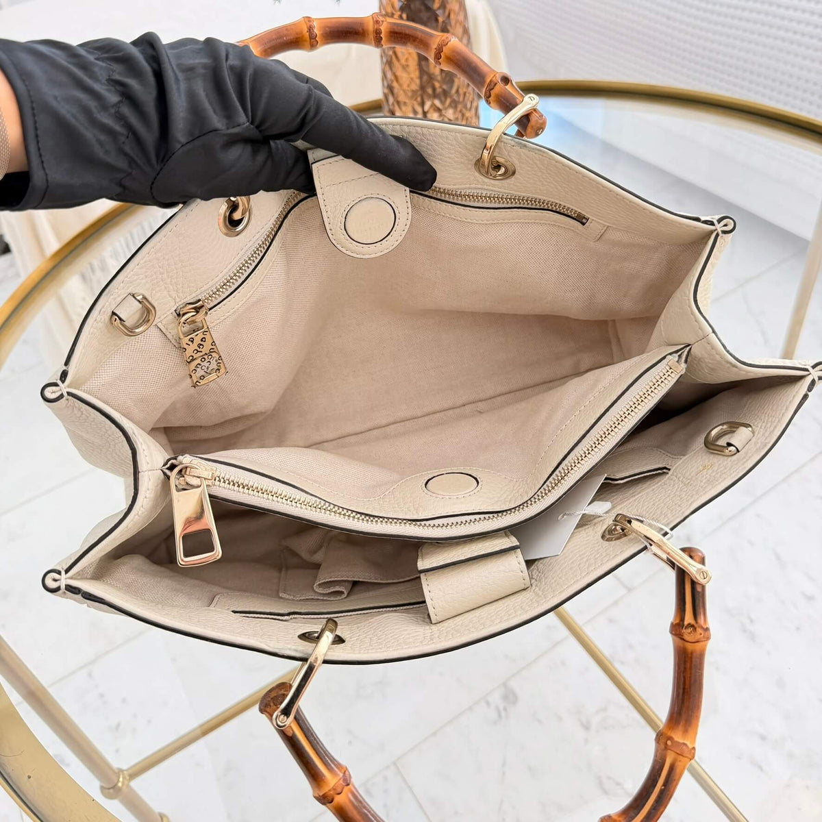 Gucci | Medium Calfskin Bamboo Shopper Satchel