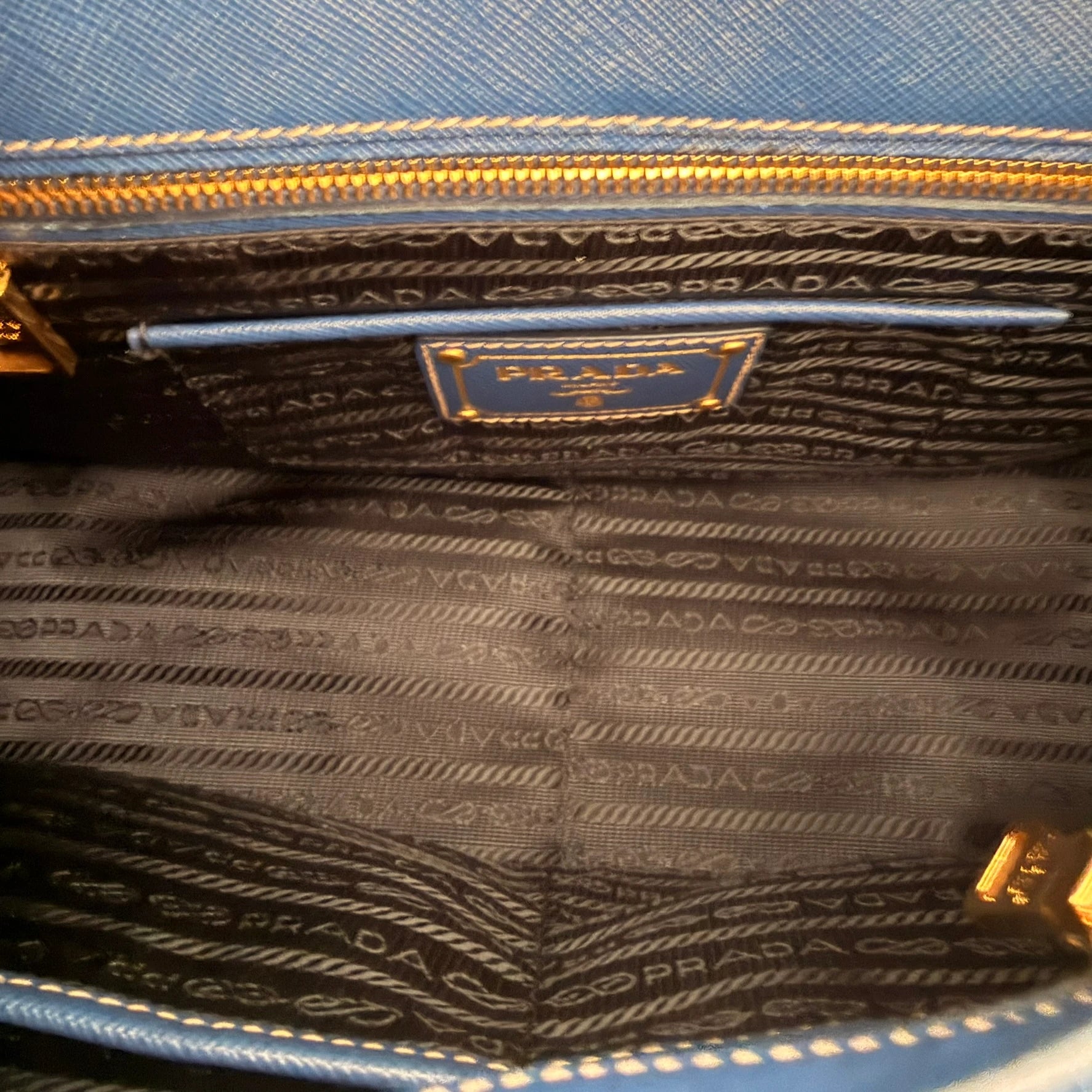 Prada | Saffiano Lux Pattina satchel Baltico