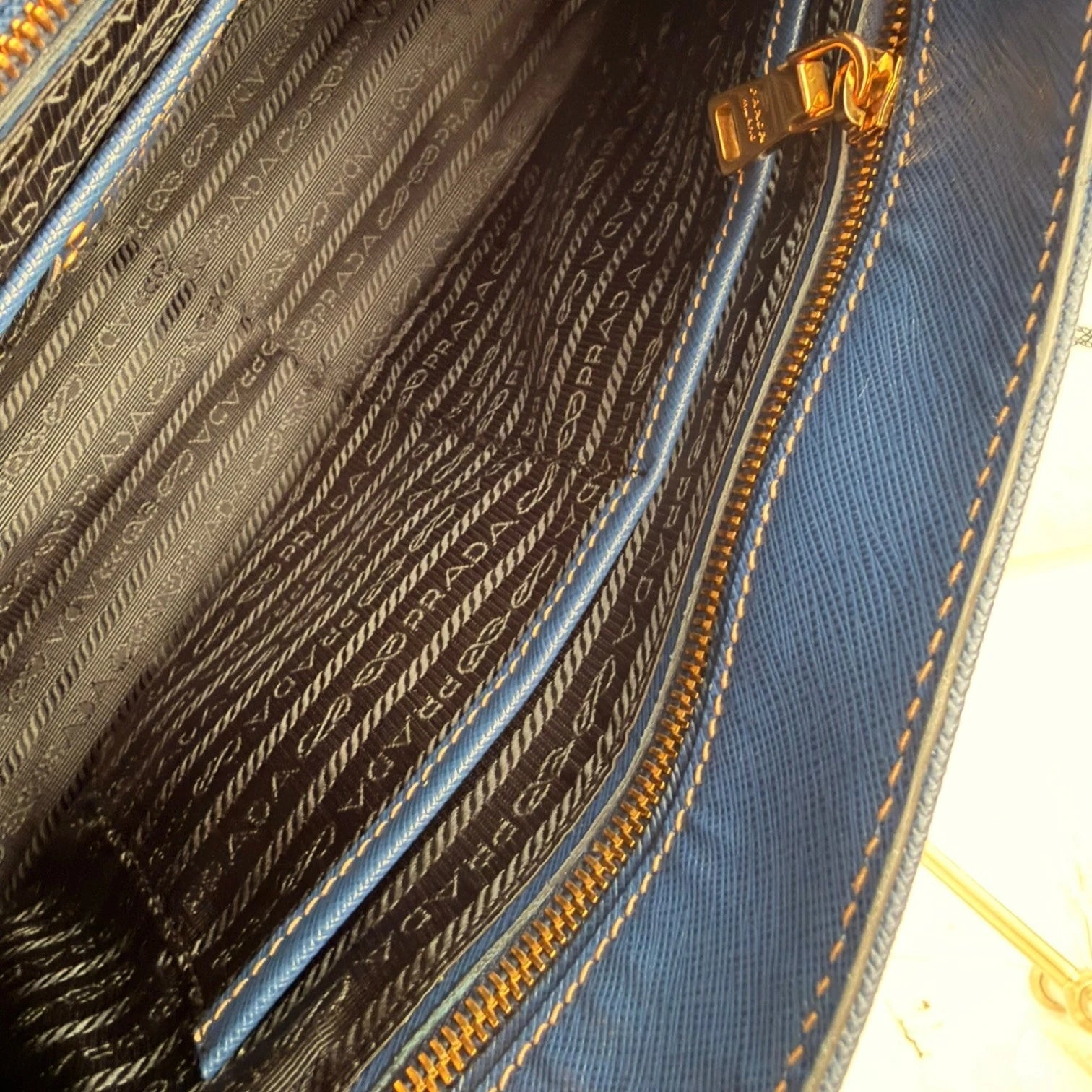 Prada | Saffiano Lux Pattina satchel Baltico