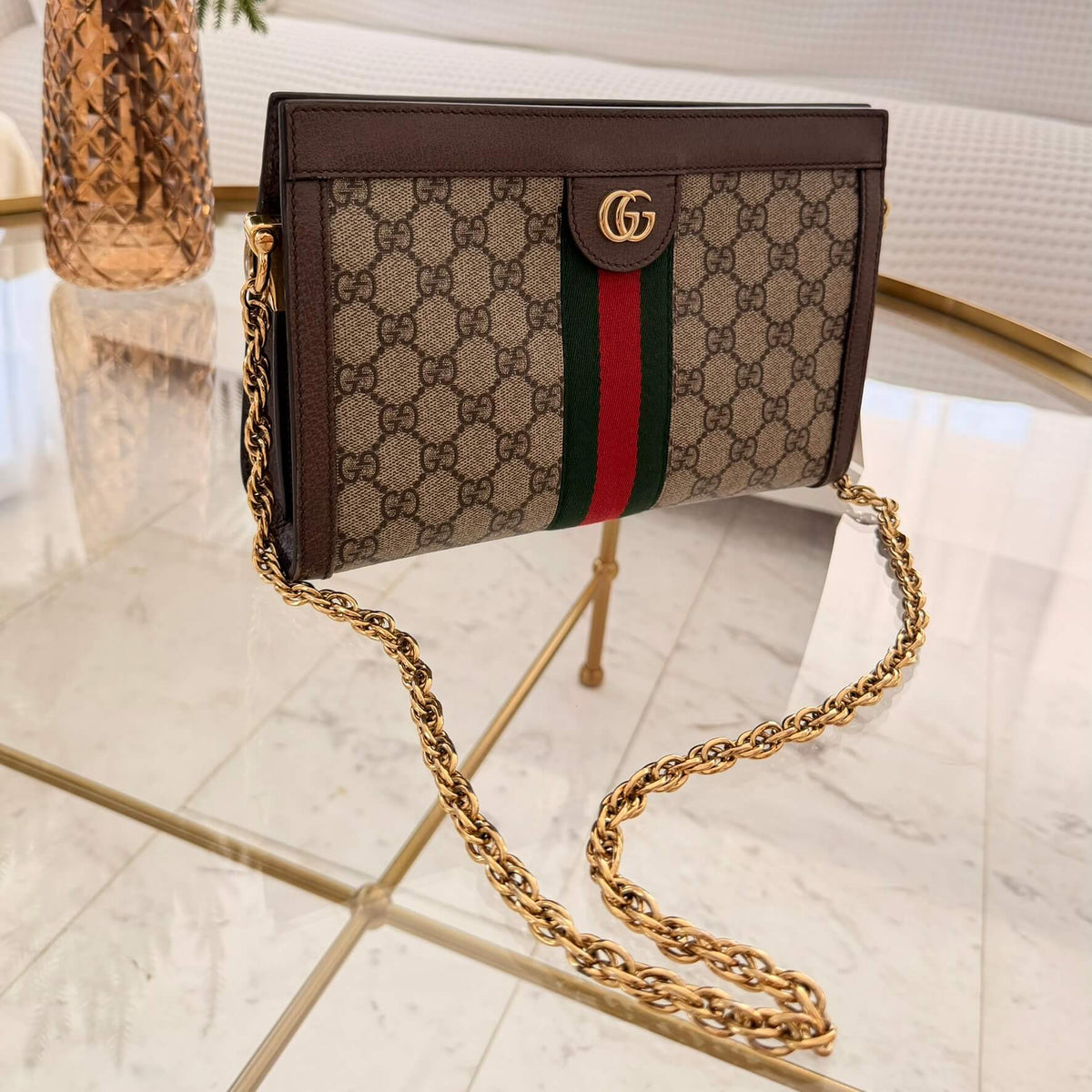 Gucci | GG Supreme Web Ophidia Chain Crossbody Bag