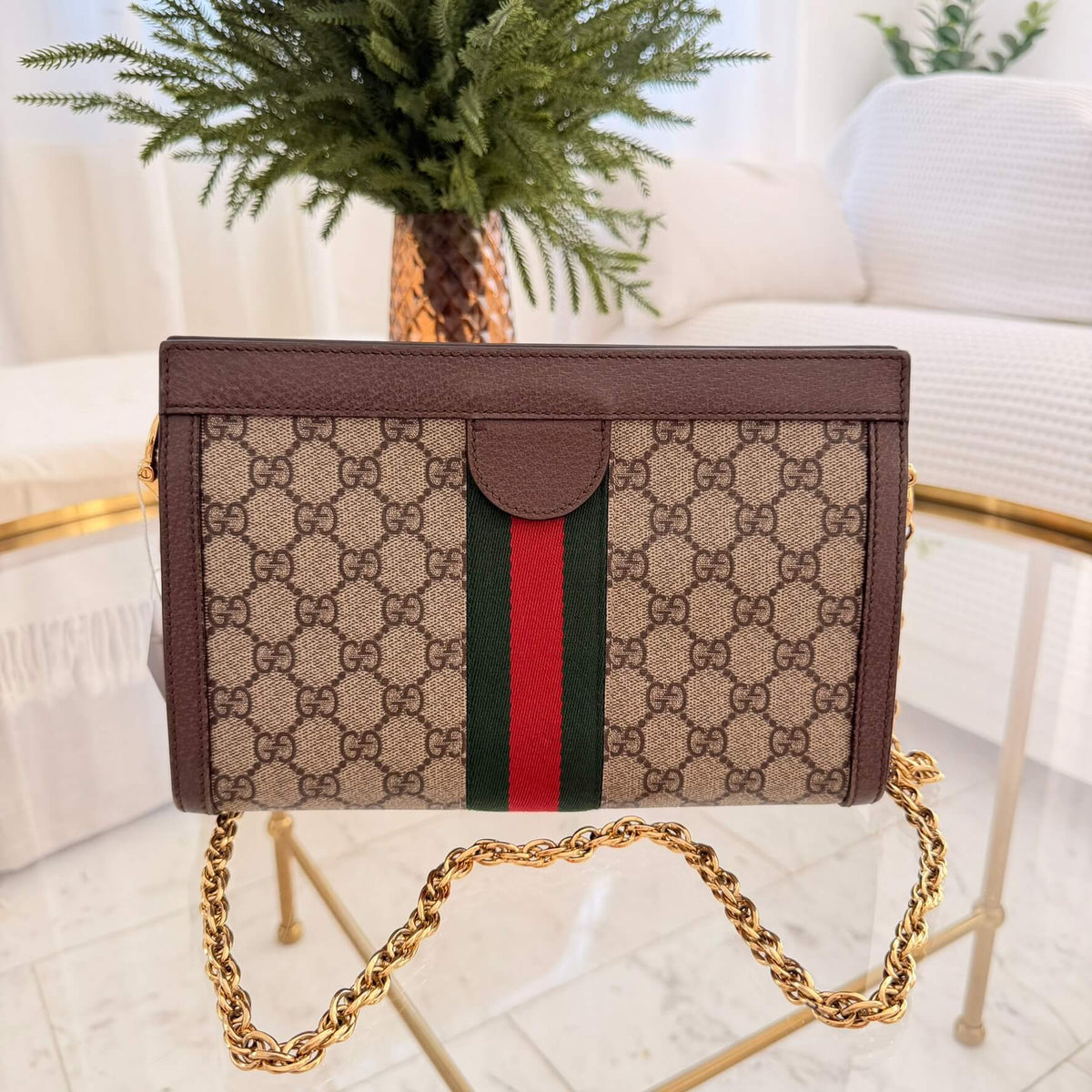 Gucci | GG Supreme Web Ophidia Chain Crossbody Bag