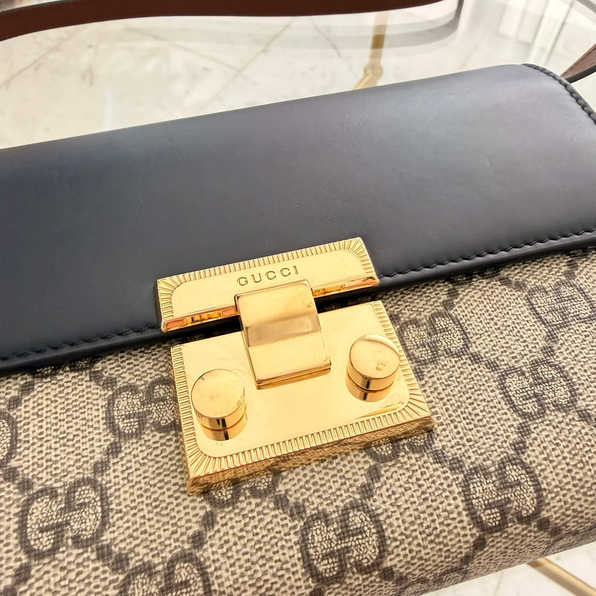 Gucci | Small GG Supreme Padlock Wallet on Strap