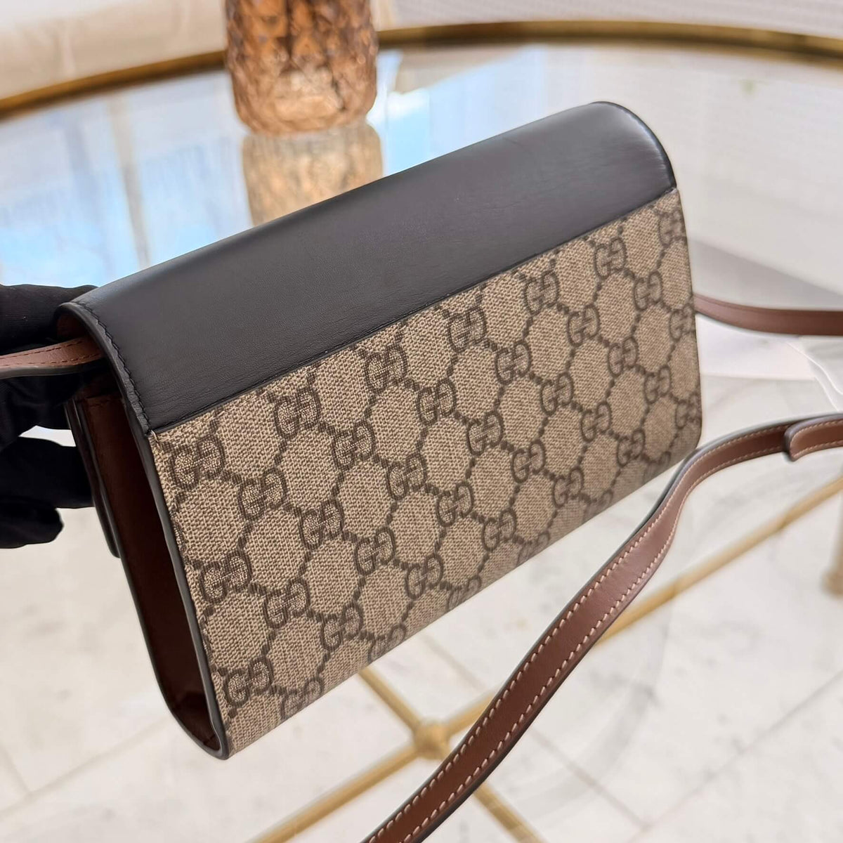 Gucci | Small GG Supreme Padlock Wallet on Strap